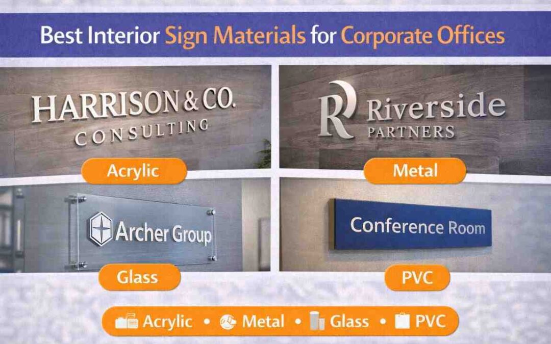 Best Interior Sign Materials for Corporate Offices