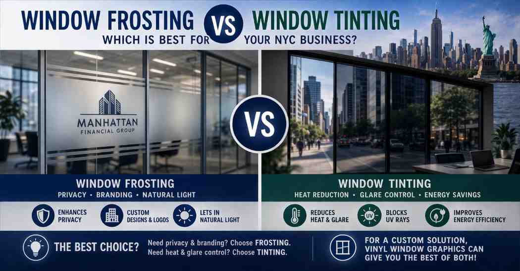 Window Frosting vs Window Tinting: Which Is Best for Your NYC Business?