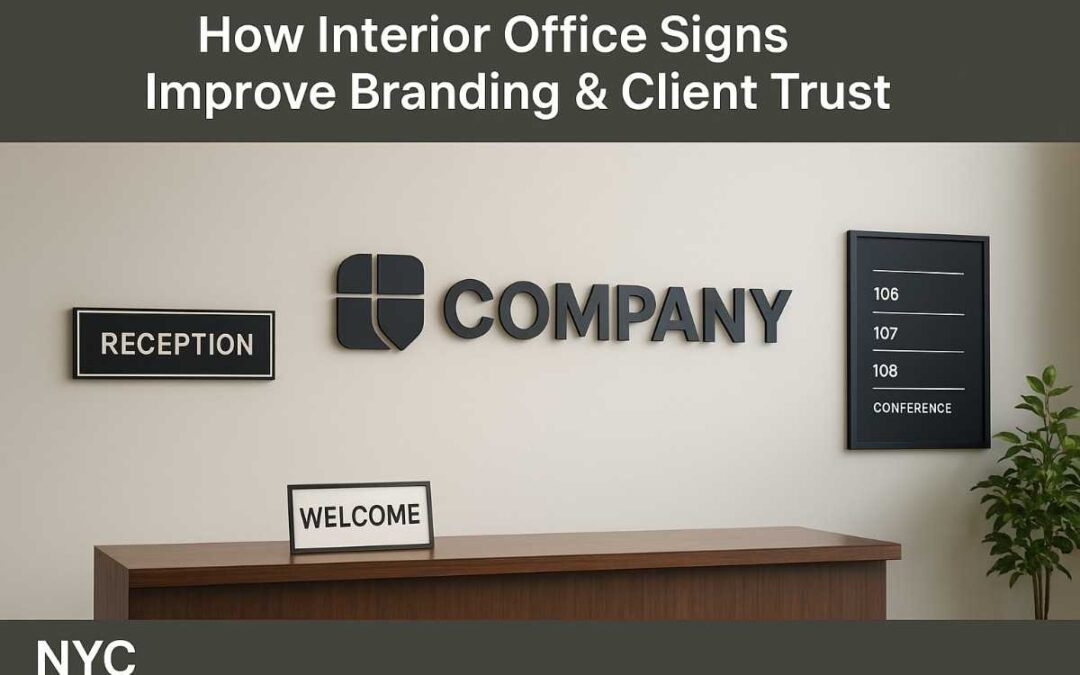 How Interior Office Signs Improve Branding & Client Trust (NYC Guide)