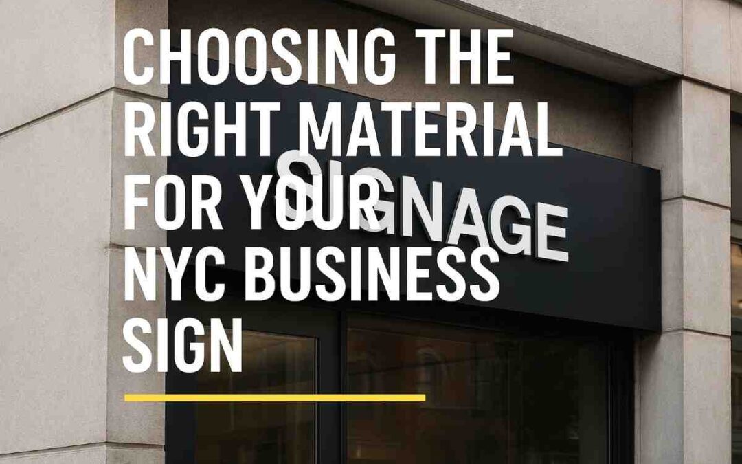 Choosing the Right Material for Your NYC Business Sign