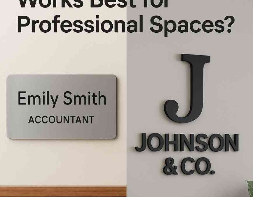 Office Plaques vs Wall Signs: Which Works Best for Professional Spaces? (NYC Guide)