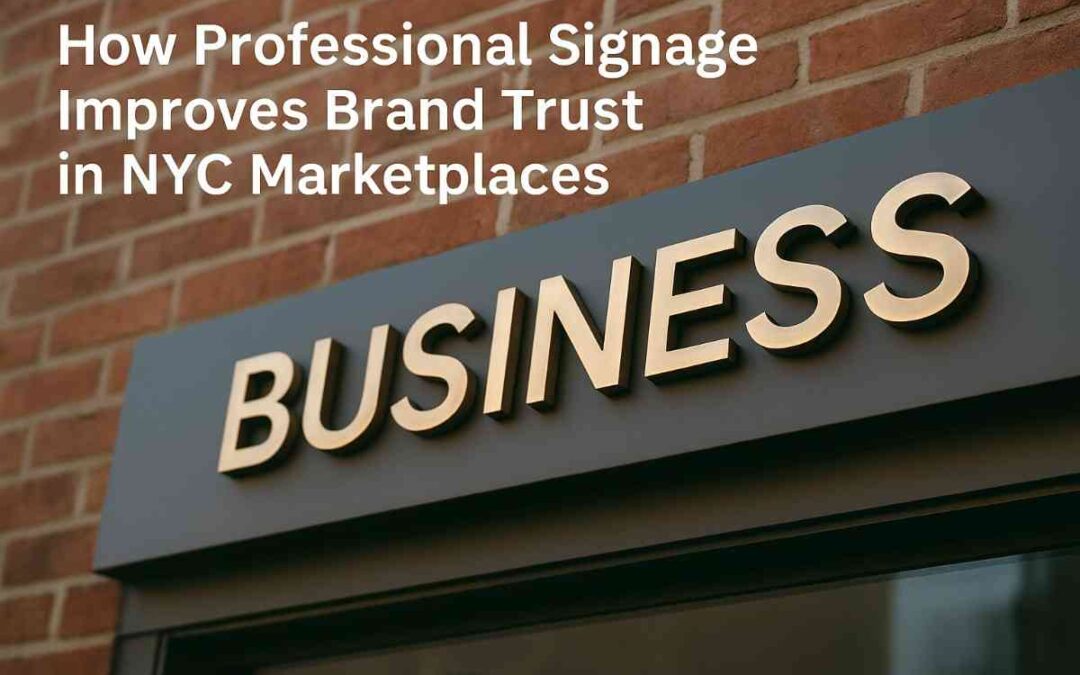 How Professional Signage Improves Brand Trust in NYC Marketplaces?