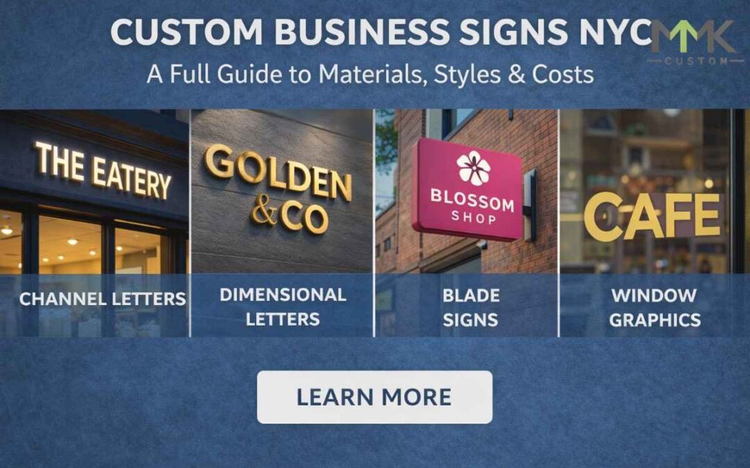 Custom Business Signs NYC: A Full Guide to Materials, Styles & Costs