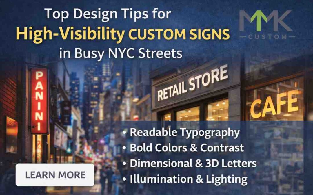 Top Design Tips for High-Visibility Custom Signs in Busy NYC Streets