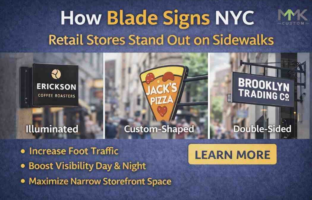 How Blade Signs Help NYC Retail Stores Stand Out on Sidewalks?