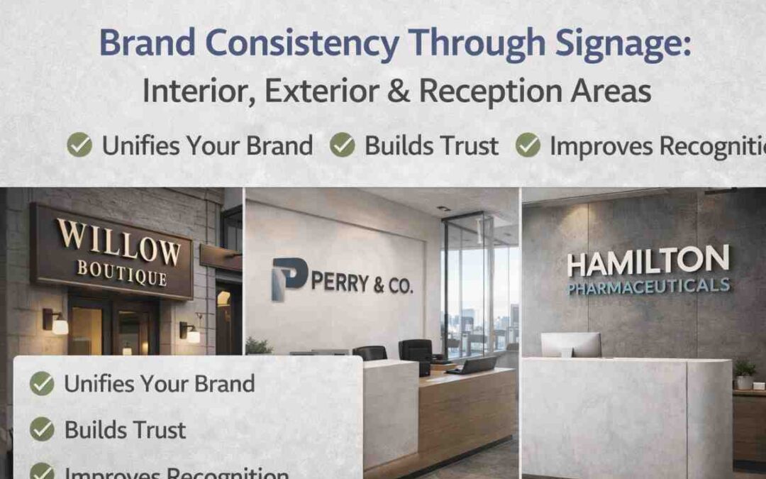 Brand Consistency Through Signage: Interior, Exterior & Reception Areas