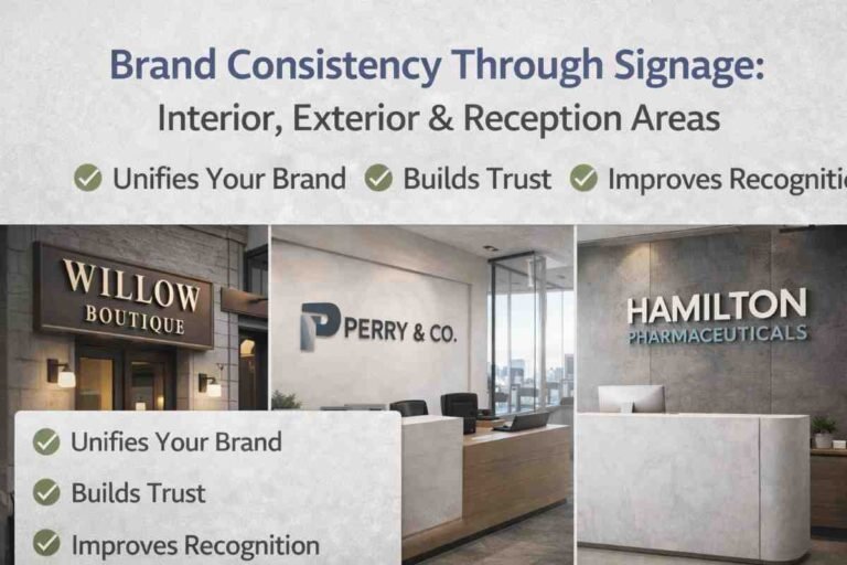 Brand Consistency Through Signage: Interior, Exterior & Reception Areas