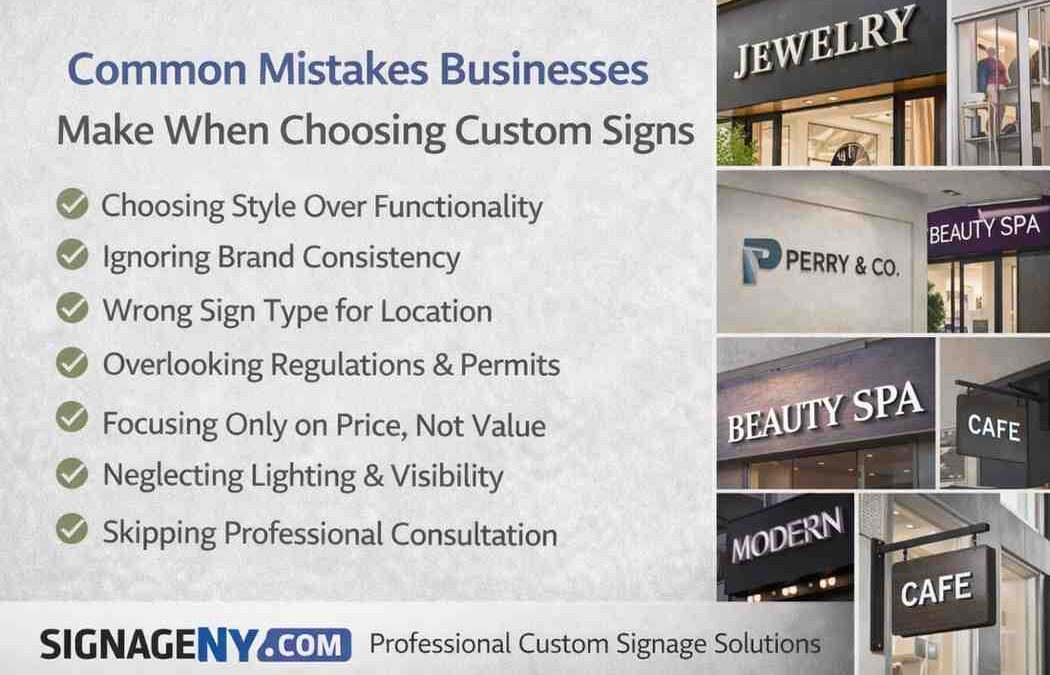 Common Mistakes Businesses Make When Choosing Custom Signs