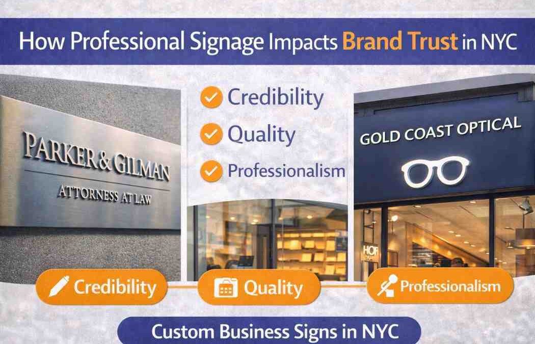How Professional Signage Impacts Brand Trust in NYC?