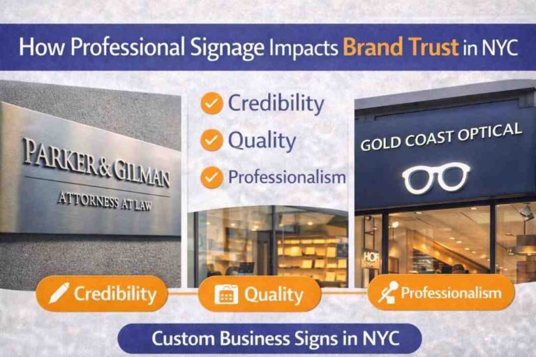 How Professional Signage Impacts Brand Trust in NYC?
