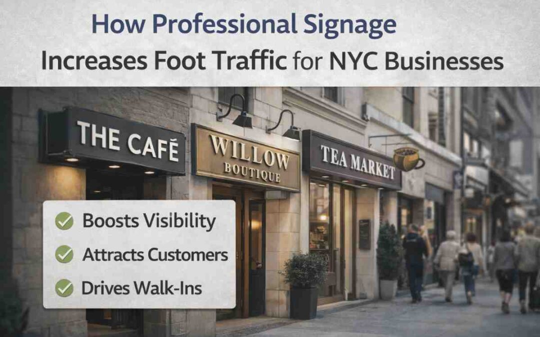 How Professional Signage Increases Foot Traffic for NYC Businesses?