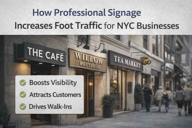 How Professional Signage Increases Foot Traffic for NYC Businesses?