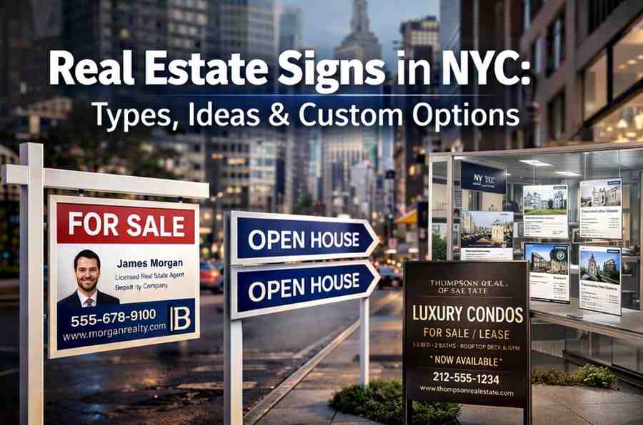 Real Estate Signs in NYC: Types, Ideas & Custom Options