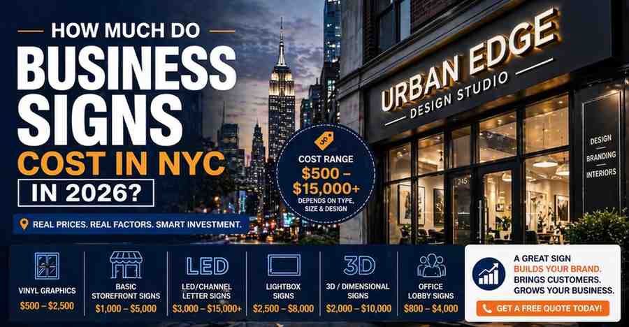 How Much Do Business Signs Cost in NYC in 2026?