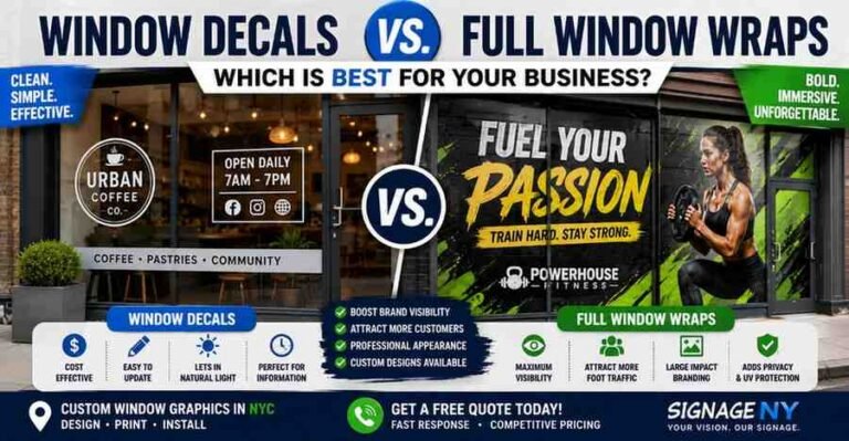 Window Decals vs Full Window Wraps: Which Is Best for Your Business?